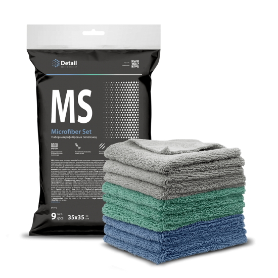 Набор микрофибровых полотенец Detail MS "Microfiber Set" (9 шт.)